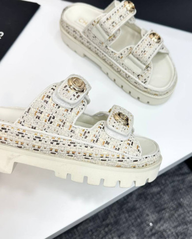 Chanel Women's Classic Logo Casual Slippers