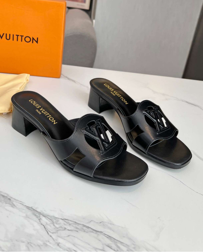 Louis Vuitton Women's Monogram Block Heel Slipper