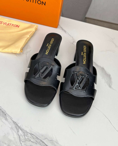Louis Vuitton Women's Monogram Block Heel Slipper