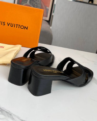 Louis Vuitton Women's Monogram Block Heel Slipper