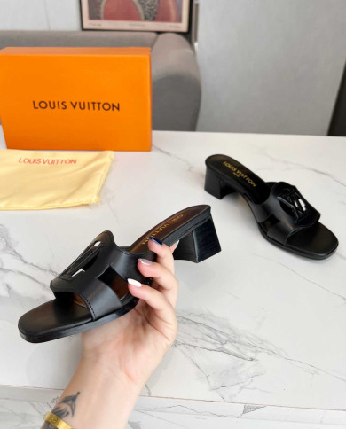 Louis Vuitton Women's Monogram Block Heel Slipper