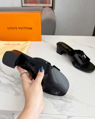 Louis Vuitton Women's Monogram Block Heel Slipper