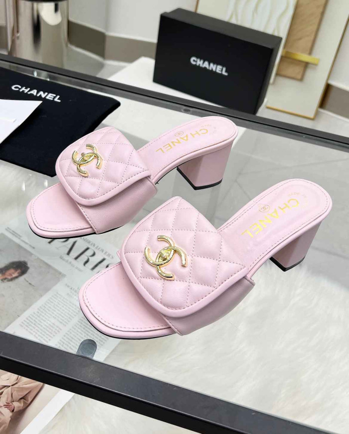 Chanel Heeled Slippers