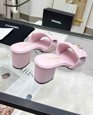 Chanel Heeled Slippers