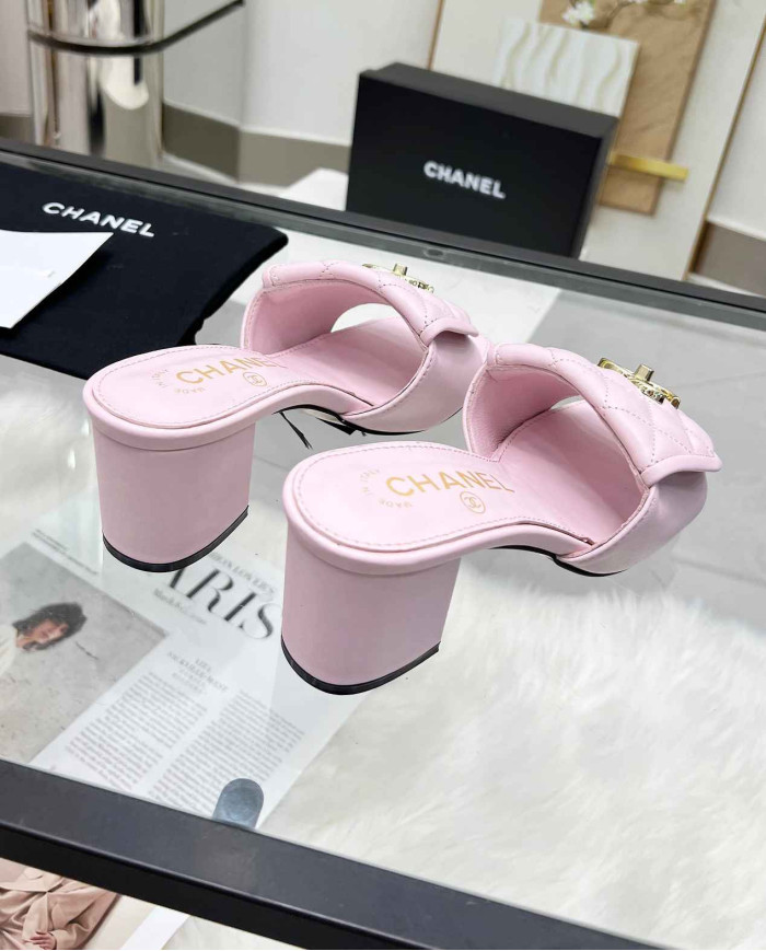 Chanel Heeled Slippers