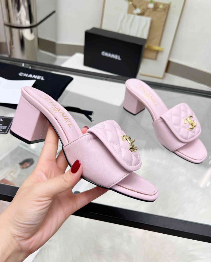 Chanel Heeled Slippers