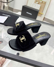 Chanel Heeled Slippers
