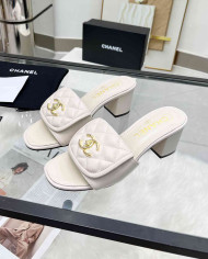 Chanel Heeled Slippers