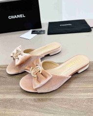 Chanel Bow Flat Slippers