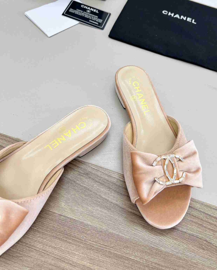 Chanel Bow Flat Slippers