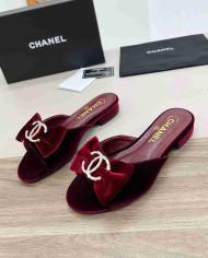 Chanel Bow Flat Slippers
