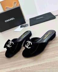 Chanel Bow Flat Slippers