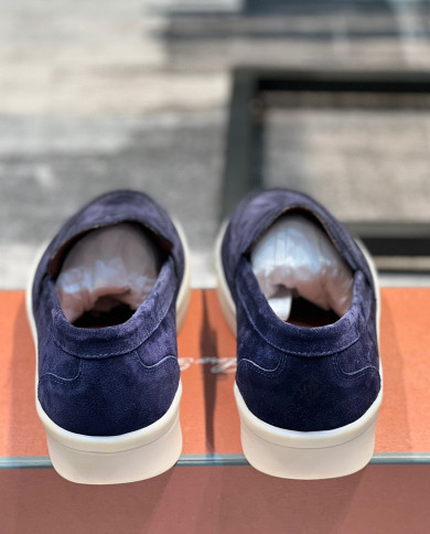 Lora Piana Classic Lefu shoes cowhide  cashmere