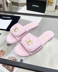 Chanel CC Logo Flat Slippers
