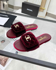 Chanel Double C Logo Flat Slippers