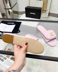 Chanel CC Logo Flat Slippers