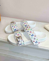 Louis Vuitton Women's Monogram Buckle Slippers