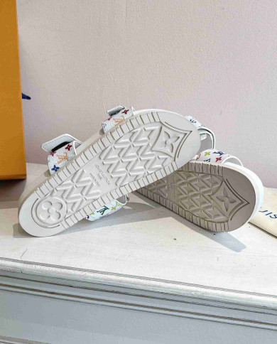 Louis Vuitton Women's Monogram Buckle Slippers