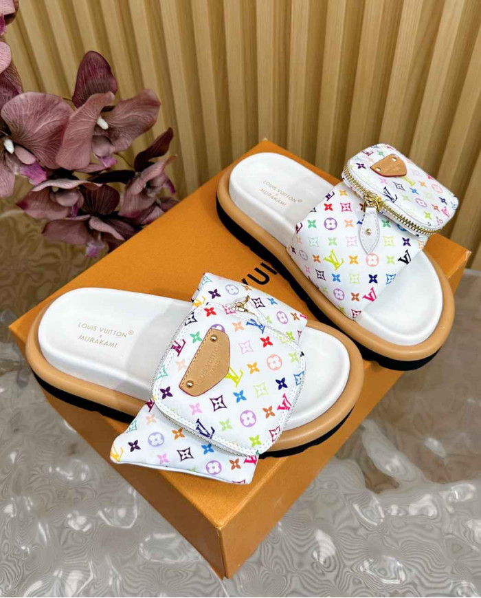 Louis Vuitton Women's LV Takashi Murakami Casual Slide Slipers
