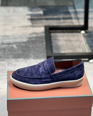 Lora Piana Classic Lefu shoes cowhide  cashmere