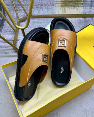 Fendi Men's Leather Slippers
