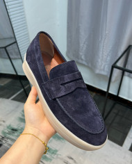 Lora Piana Classic Lefu shoes cowhide  cashmere