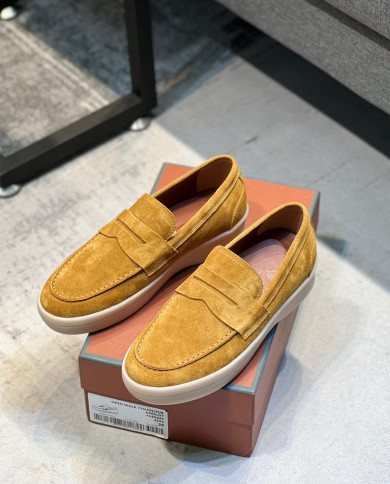 Lora Piana Classic Lefu shoes cowhide  cashmere
