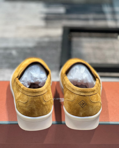 Lora Piana Classic Lefu shoes cowhide  cashmere