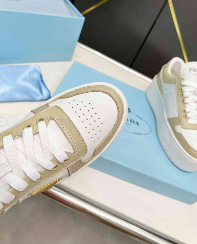 Prada Women's Downtown Bold Leather Sneakers