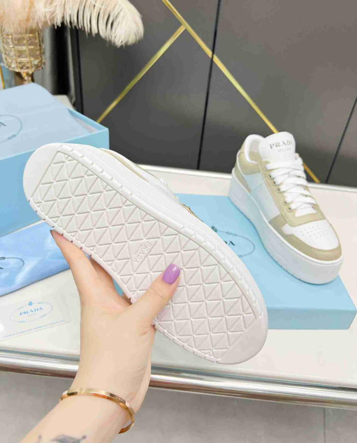 Prada Women's Downtown Bold Leather Sneakers