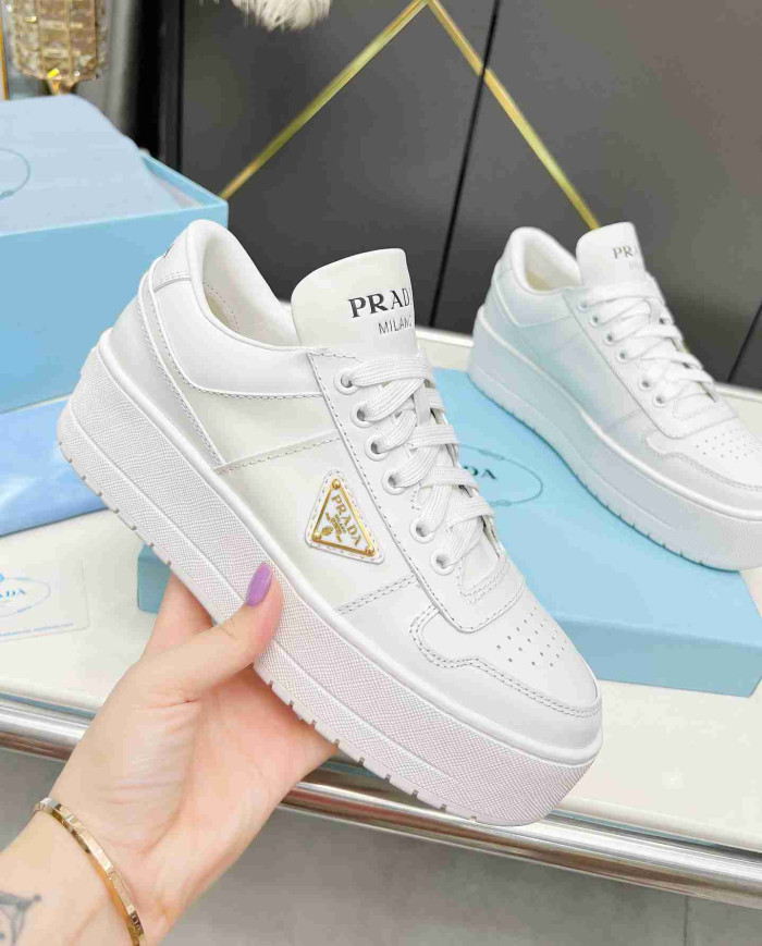 Prada Women's Downtown Bold Leather Sneakers