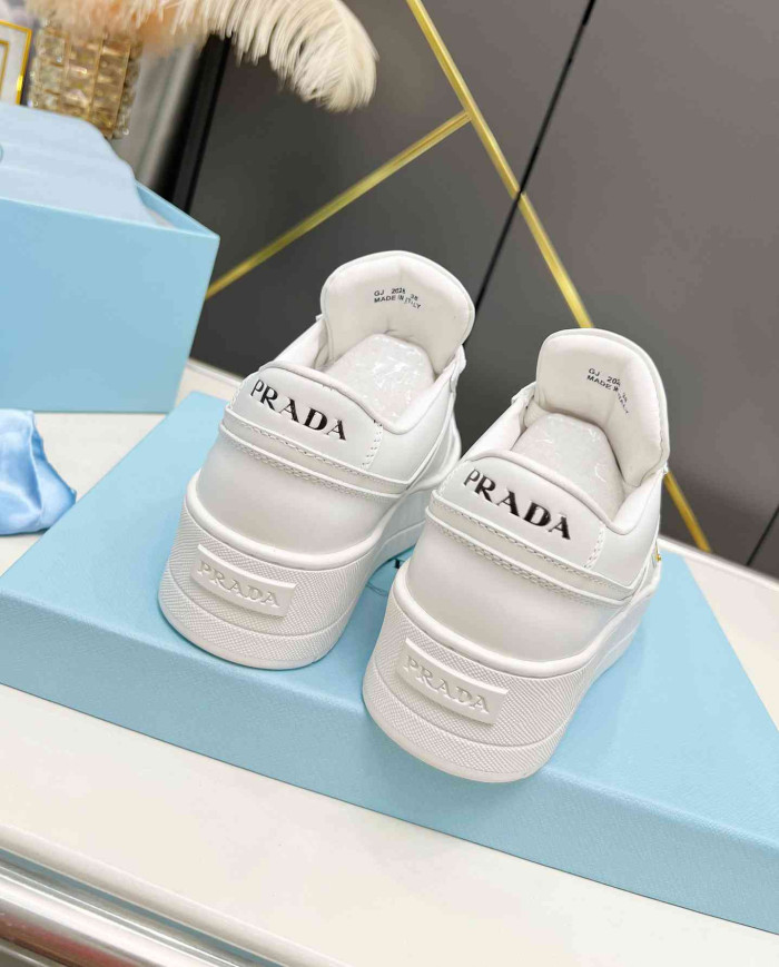 Prada Women's Downtown Bold Leather Sneakers