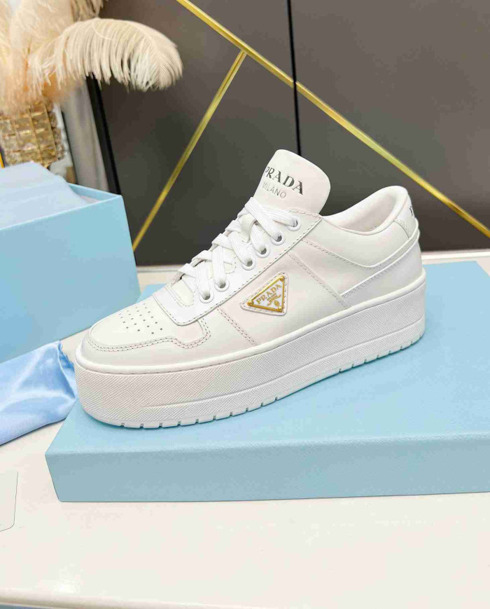 Prada Women's Downtown Bold Leather Sneakers