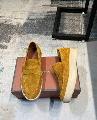 Lora Piana Classic Lefu shoes cowhide  cashmere