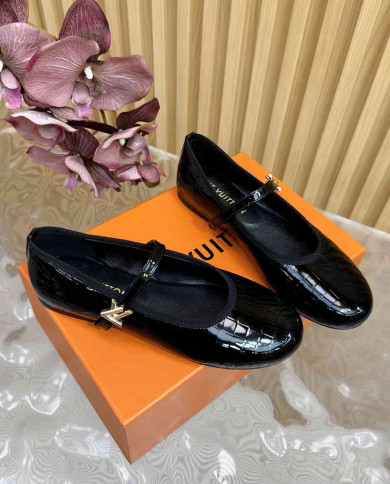 Louis Vuitton Women's Patent Leather Mary Jane Flats