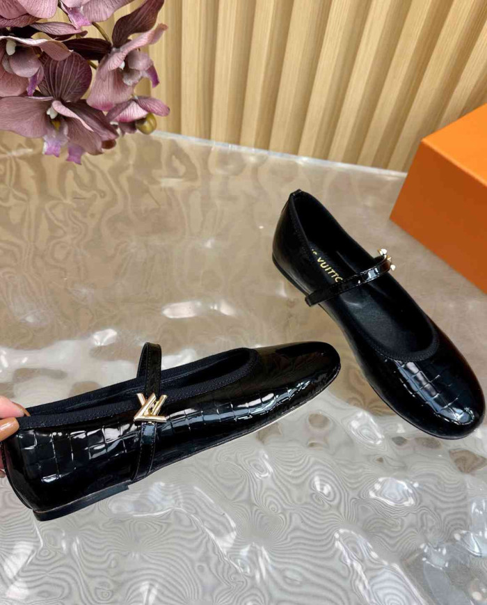 Louis Vuitton Women's Patent Leather Mary Jane Flats