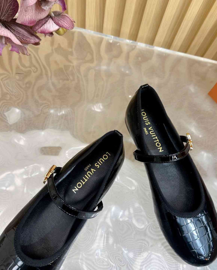 Louis Vuitton Women's Patent Leather Mary Jane Flats