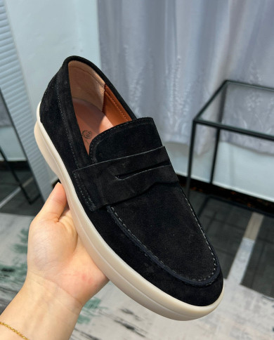 Lora Piana Classic Lefu shoes cowhide  cashmere