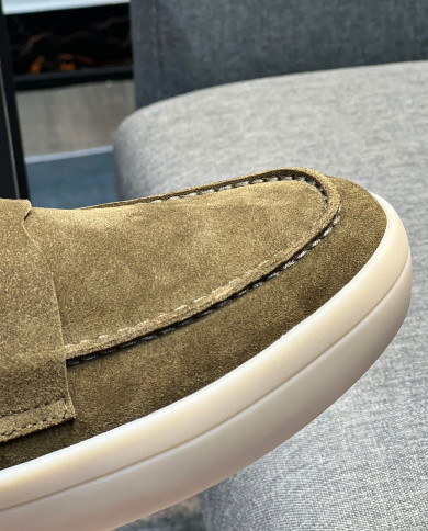 Lora Piana Classic Lefu shoes cowhide  cashmere