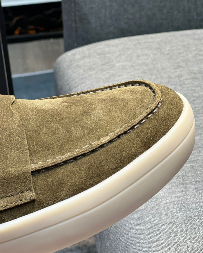 Lora Piana Classic Lefu shoes cowhide  cashmere