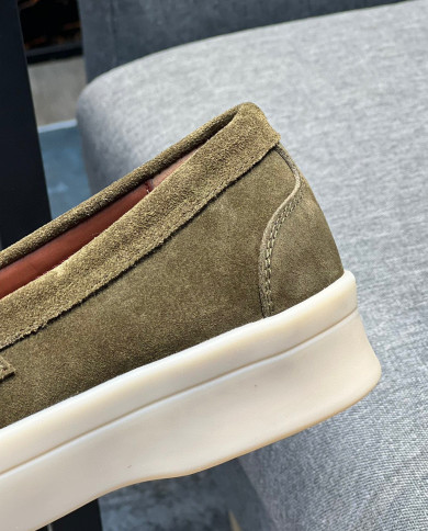 Lora Piana Classic Lefu shoes cowhide  cashmere