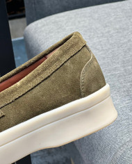 Lora Piana Classic Lefu shoes cowhide  cashmere