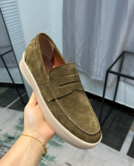 Lora Piana Classic Lefu shoes cowhide  cashmere
