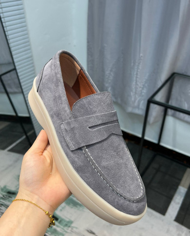 Lora Piana Classic Lefu shoes cowhide  cashmere
