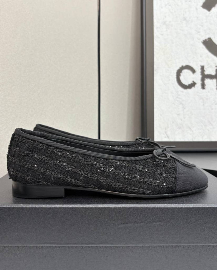 Chanel Classic Tweed Flats
