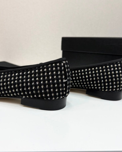 Chanel Studded Bowknot Flats