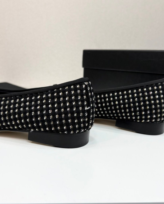 Chanel Studded Bowknot Flats
