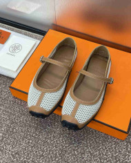 Hermes Kichu Mesh Mary Jane Flats