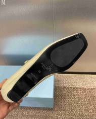 Prada Patent Leather Square Toe Mary Jane Flats