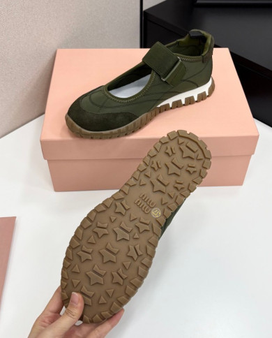 Miu Miu Women's Velcro Outdoor Casual Shoes